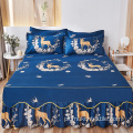 Camas de camas personalizadas com saia de cama correspondente de renda